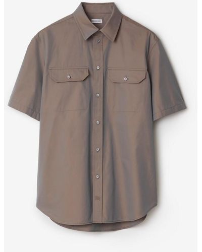 Burberry Cotton Shirt - Brown