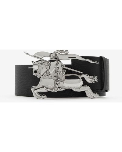 Burberry Wide Leather Knight Belt - Black