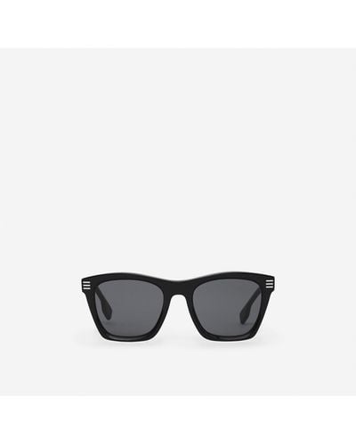 Burberry Logo Detail Square Frame Sunglasses - Black