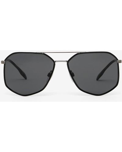 Burberry Lunettes de soleil géométriques - Noir