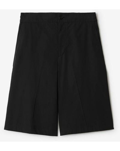 Burberry Cotton Blend Tailored Shorts - Black