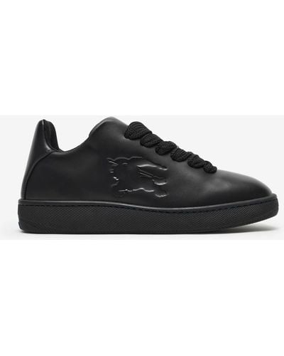 Burberry Leather Box Sneakers - Black