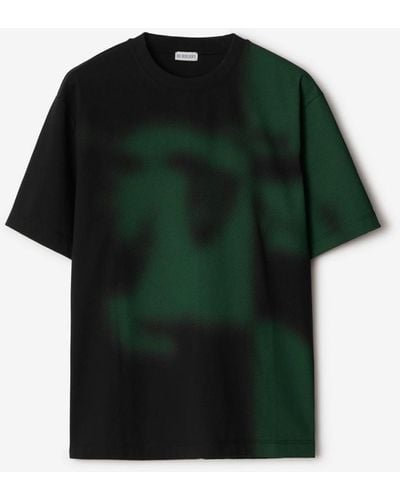 Burberry T-shirt en coton EKD effet demi-teinte - Vert