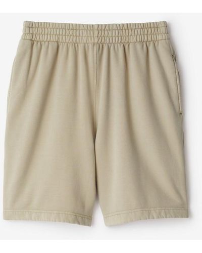 Burberry Cotton Blend Shorts - Natural