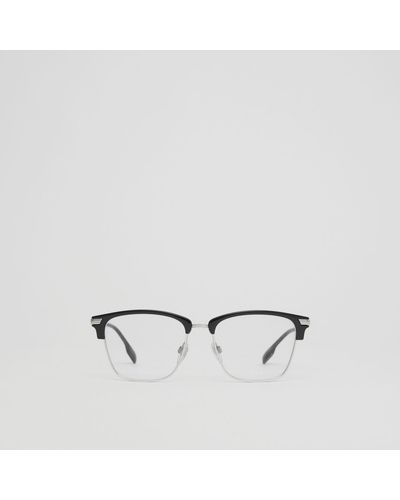 Burberry Monture carrée pour lunettes de vue - Métallisé