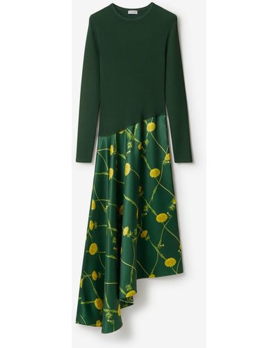 Burberry Kleid mit Löwenzahnmotiv - Grün