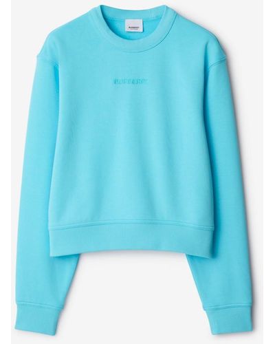 Burberry Cotton Sweatshirt - Blue