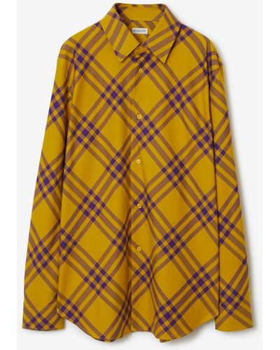 Yellow Burberry Clothing for Men Lyst