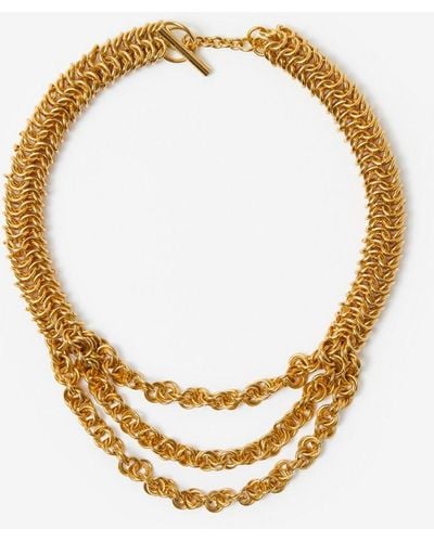 Burberry Link Necklace - Metallic