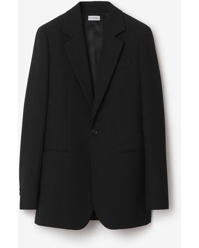 Burberry Wool Tailored Jacket - Black
