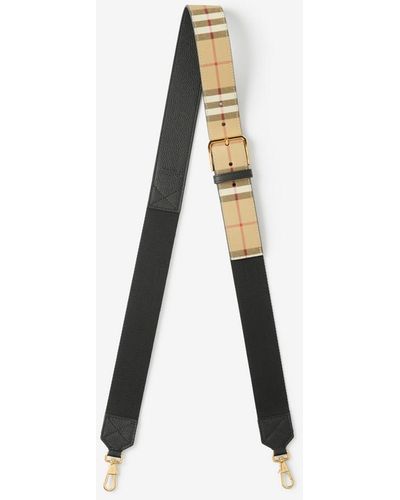 Burberry Vintage Check And Leather Bag Strap - Multicolor