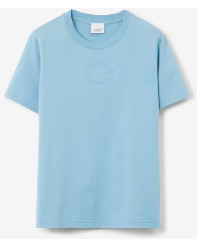 Burberry Baumwoll-T-Shirt - Blau