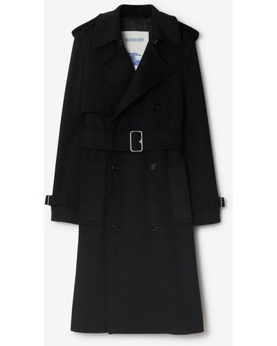 Burberry Cashmere Trench Coat - Black