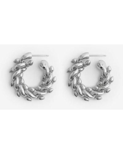 Burberry Spear Chain Earrings - White
