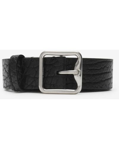 Burberry Leather B Buckle Belt - Black