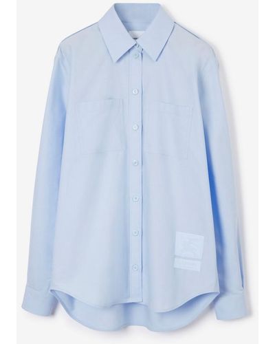 Burberry Oxford-Hemd aus Baumwolle - Blau
