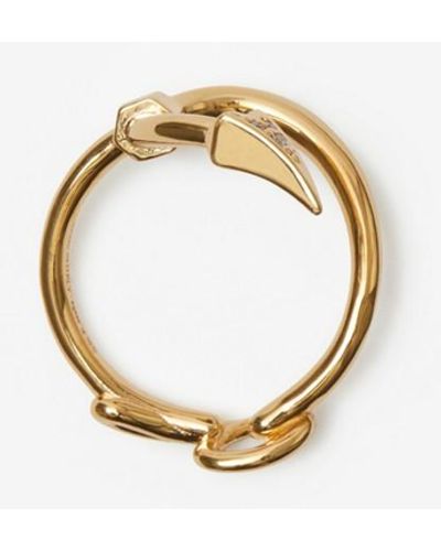 Burberry Ring "Hook" mit Pavé-Fassung - Mettallic