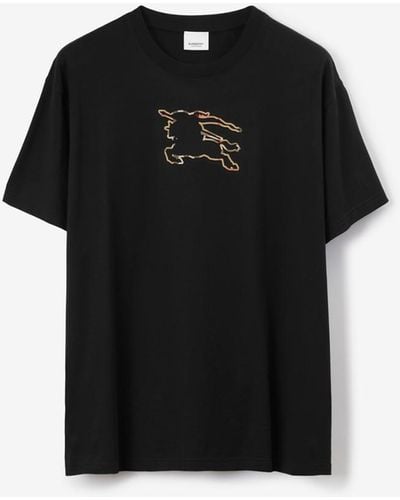 Burberry Padbury Graphic-print Cotton-jersey T-shirt - Black