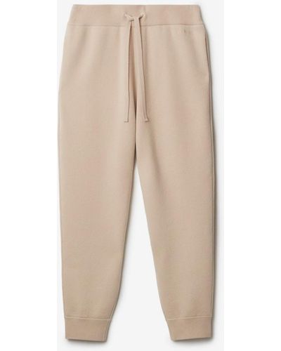 Burberry Cashmere Blend Jogging Trousers - Natural