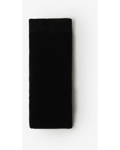 Burberry Ribbed Wool Blend Tights - Black