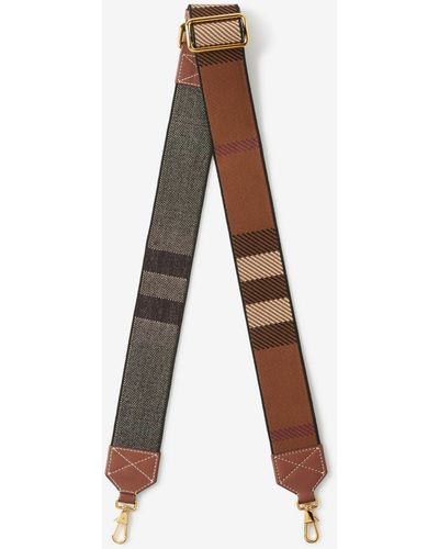 Burberry Exaggerated Check Bag Strap - Brown