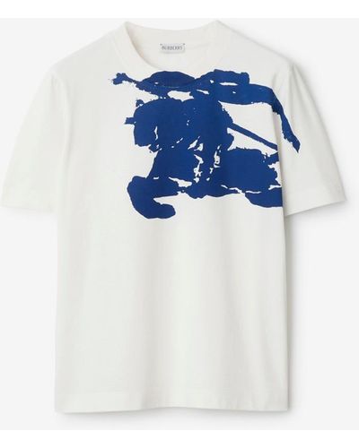 Burberry Ekd Cotton T-shirt - Blue