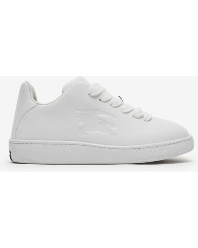 Burberry Plaque-embellished Leather Low-top Sneakers - White