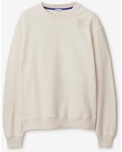 Burberry Cotton Sweatshirt - Natural