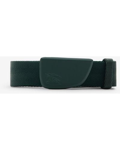 Burberry Webbing Shield Belt - Green