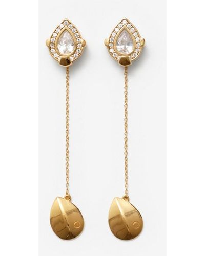 Burberry Shield Pendant Earrings - Metallic