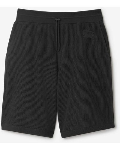 Burberry Silk Cotton Mesh Shorts - Black