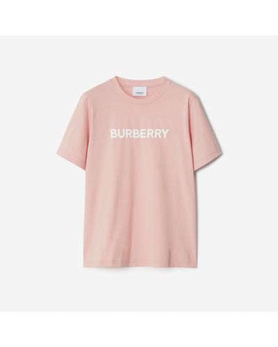 Burberry T-shirt en coton à logo - Rose