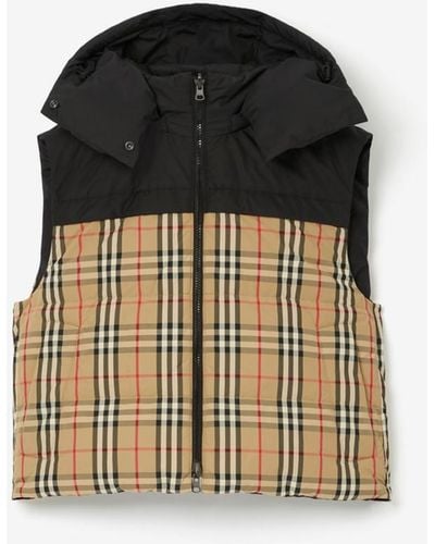 Burberry Reversible Check Puffer Gilet - Black