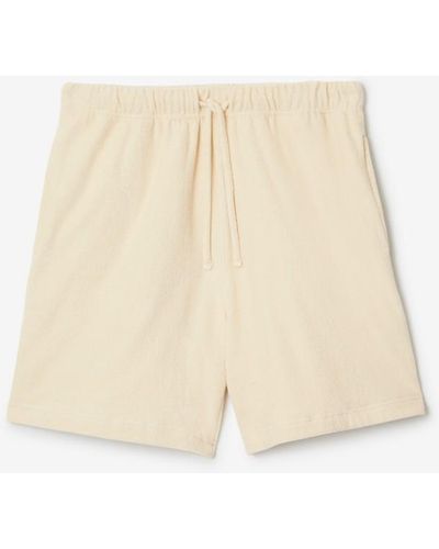 Burberry Frottee-Shorts aus Baumwolle - Natur