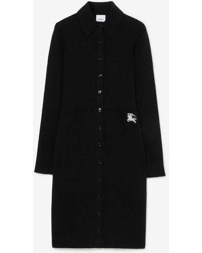 Burberry Robe en laine - Noir