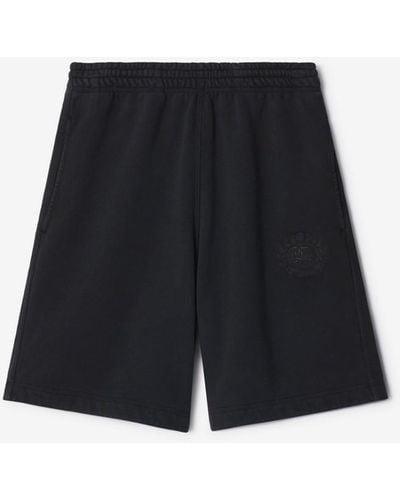 Burberry Ekd Cotton Shorts - Black