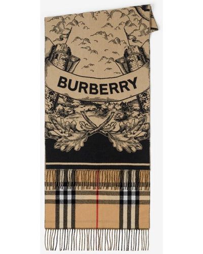 Burberry Ekd Cashmere Reversible Scarf - Multicolor