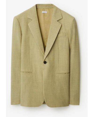 Burberry Wool Tailored Jacket - Green
