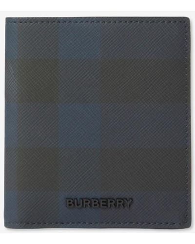 Burberry Faltbares Kartenetui in Check - Grau