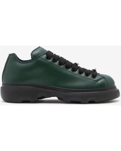 Burberry Leather Ranger Shoes - Green