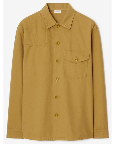 Burberry Paneled Cotton Shirt - Yellow