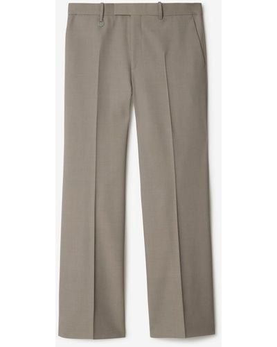 Burberry Wool Tailored Pants - Gray