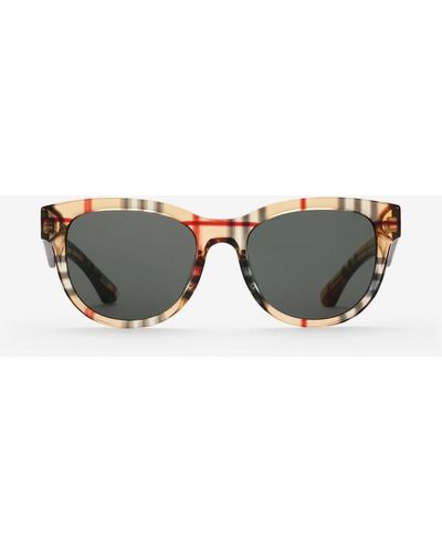 Burberry Check Round Sunglasses - Multicolour