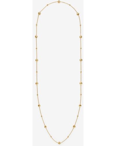 Burberry Hollow Medallion Necklace - White