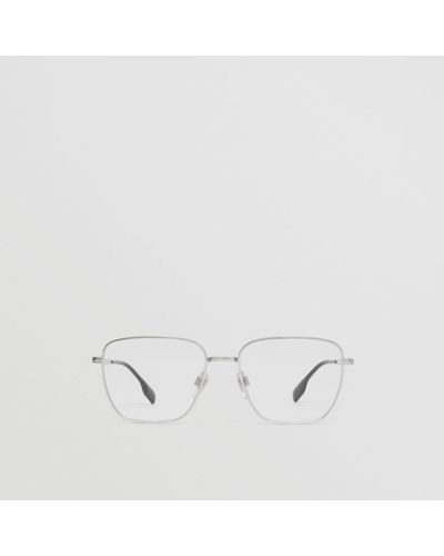 Burberry Monture carrée pour lunettes de vue - Blanc