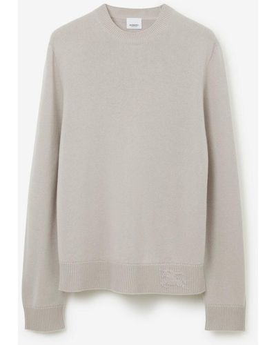 Burberry Ekd Cashmere Sweater - Gray