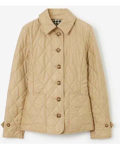 Burberry Quilted Thermoregulated Jacket - Natural