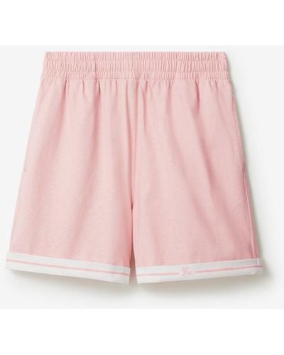 Burberry Cotton Shorts - Pink