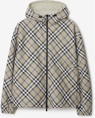 Burberry Reversible Check Jacket - Gray