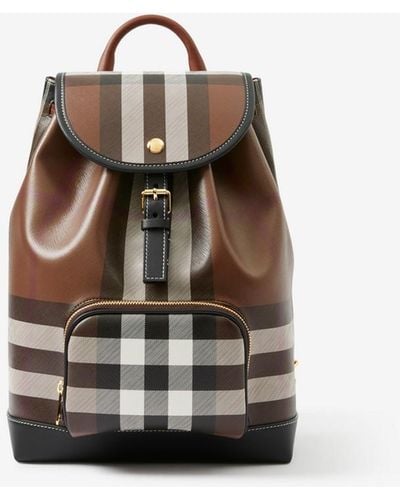 Burberry Rucksack in Check - Braun